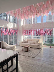 Luxury Birthday Room Setup | Baby Pink & White