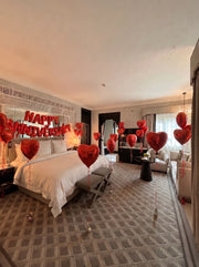 Romantic Anniversary Room Setup | Red